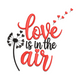 Love Is In The Air Dandelion Embroidery Design, Instant Download