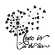 Love Is in the Air Embroidery Design, Instant Download