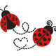 Love Ladybug Embroidery Design, Instant Download