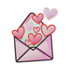 Love Letter Hearts Envelope Embroidery Design, Valentine Machine Embroidery Pattern, Instant Download