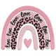 Love Love Love Rainbow Embroidery Design, Instant Download
