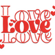 Valentine Love Typography Embroidery Design, Instant Download