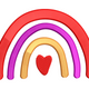 Love Rainbow Embroidery Design, Instant Download