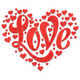 Love Script Heart Embroidery Design, Instant Download