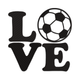 Love Soccer Embroidery Design, Instant Download