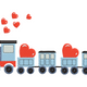 Love Train Embroidery Design, Instant Download