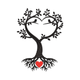 Love Tree Birds Valentine Embroidery Design, Romantic Bird Tree Machine Embroidery, Instant Download