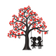 Love Tree Swing Embroidery Design, Valentine Pattern, Instant Download