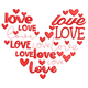 Love Typography Heart Embroidery Design, Instant Download