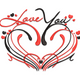 Love You Embroidery Design, Valentine's Day Pattern, Instant Download