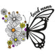 Loved Mama Floral Butterfly Embroidery Design, Instant Download