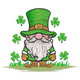 Lucky Shamrock Gnome Embroidery Design, St. Patrick's Day Machine Embroidery, Instant Download