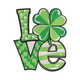 Lucky Shamrock Love Embroidery Design, Instant Download