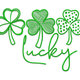 Lucky Shamrock Trio Embroidery Design, Instant Download