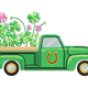 Lucky Shamrock Truck Embroidery Design, St. Patrick's Day Machine Embroidery, Instant Download