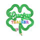 Lucky Teacher Shamrock Embroidery Design, Instant Download
