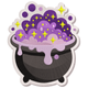 Magic Potion Cauldron Embroidery Design V2, Instant Download