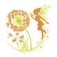 Magical Fairy Blowing Dandelion Embroidery Design, Fantasy Whimsical Pattern, Instant Download