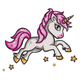 Magical Running Unicorn Embroidery Design, Instant Download