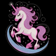 Magical Unicorn Moonlight Embroidery Design, Instant Download