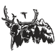 Majestic Elk Forest Silhouette Embroidery Design, Instant Download