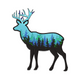 Majestic Forest Deer Silhouette Embroidery Design, Instant Download