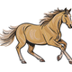 Majestic Running Horse Embroidery Design, Equestrian Machine Embroidery Pattern, Instant Download