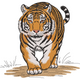 Majestic Tiger Embroidery Design, Instant Download