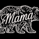Mama Bear Floral Embroidery Design, Botanical Bear Silhouette Machine Embroidery, Instant Download