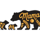Mama Bear with Cubs Embroidery Design, Botanical Bear Family Machine Embroidery, Instant Download