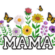 Mama Floral Butterfly Embroidery Design, Mother's Day Pattern, Instant Download
