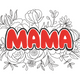 Mama Floral Embroidery Design, Mother's Day Machine Embroidery, Instant Download