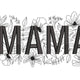 Mama Floral Outline Embroidery Design, Wildflower Mother's Day Pattern, Instant Download