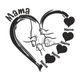 Mama Heart Hands Embroidery Design, Instant Download