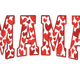 Mama Hearts Applique Embroidery Design, Mother Love Heart Pattern