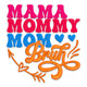 Mama Mommy Mom Bruh Embroidery Design, Retro Mom Quote Machine Embroidery, Instant Download