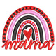Mama Rainbow Embroidery Design, Instant Download