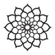 Mandala Flower Outline Embroidery Design, Instant Download