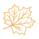 Maple Leaf Outline Embroidery Design, Instant Download