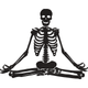 Meditating Skeleton Embroidery Design, Instant Download