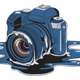 Melting Camera Embroidery Design, Surreal Photography Machine Embroidery, Instant Download