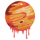 Melting Planet Embroidery Design, Space Art, Instant Download