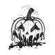 Melting Skull Pumpkin Halloween Embroidery Design, Machine Embroidery Pattern, Instant Download