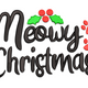Meowy Christmas Embroidery Design, Christmas Cat Pattern, Instant Download