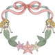 Mermaid Ribbon Frame Embroidery Design, Fantasy Ocean Machine Embroidery Pattern, Instant Download
