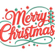Merry Christmas Embroidery Design, Instant Download