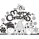 Merry Christmas Gnome Trio Embroidery Design, Christmas Machine Embroidery Pattern, Instant Download
