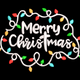 Merry Christmas Light Frame Embroidery Design, Instant Download