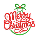 Merry Christmas Ornament Script Embroidery Design, Instant Download