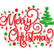 Merry Christmas Script Embroidery Design, Instant Download